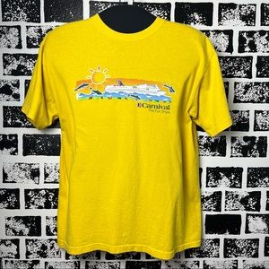 Vintage tshirt yellow carnival cruise extra large shirt the fun ship